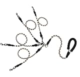 Picture of Four Dog Leash,Comfortable Four Dog Leash with Reflective,360 Swivel No Tangle 4 Dog Training Leash,for Large Medium Small Dogs (Brown, Four Leashes)