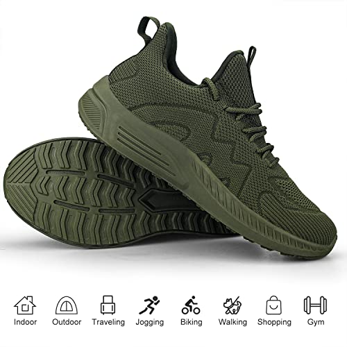 Image of Feethit Mens Non Slip Walking Sneakers Athletic Gym Tennis Running Shoes | Slip on Shoes,Lightweight,Breathable,Comfortable Workout Sneakers,For Daily Activities