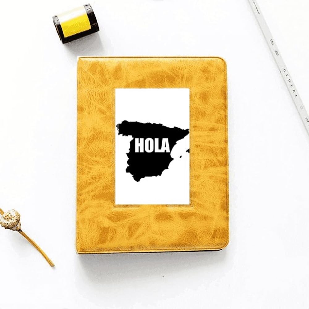 no/no Spain Outline Map Hello Greetings Photo Album Family Wedding Picture 4x6