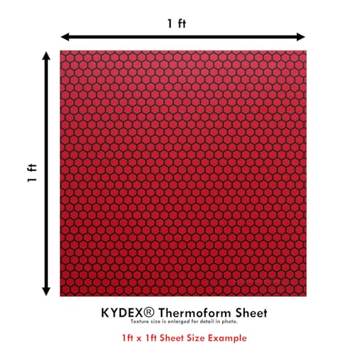 Image of KYDEX Thermoform Sheet - (Honeycomb Camo) - (E.M.T. Red /Black) - (12in x 12in) - (1 Sheet) - (for Holster Making, Cosplay, Hobby) - (USA Made)