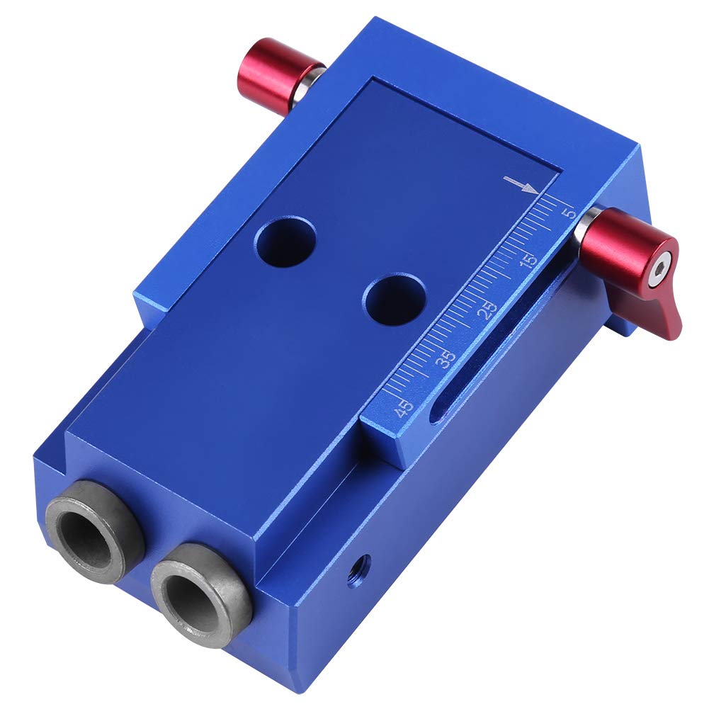 Dima di foratura per fori tascabili - Guide per la lavorazione del legno in legno Strumento per angoli di giunzione Localizzatore di carpenteria Kit di dime di foratura per fori tascabili Set di guide