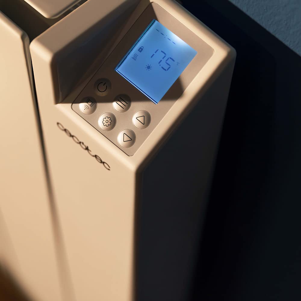 Cecotec Radiador Eléctrico Bajo Consumo ReadyWarm 4000 Thermal Ceramic Connected. 4 Elementos, 1000 W, Aluminio Fundido, Control Wifi, 4 Modos, Temporizador, IPX4, 12 m2