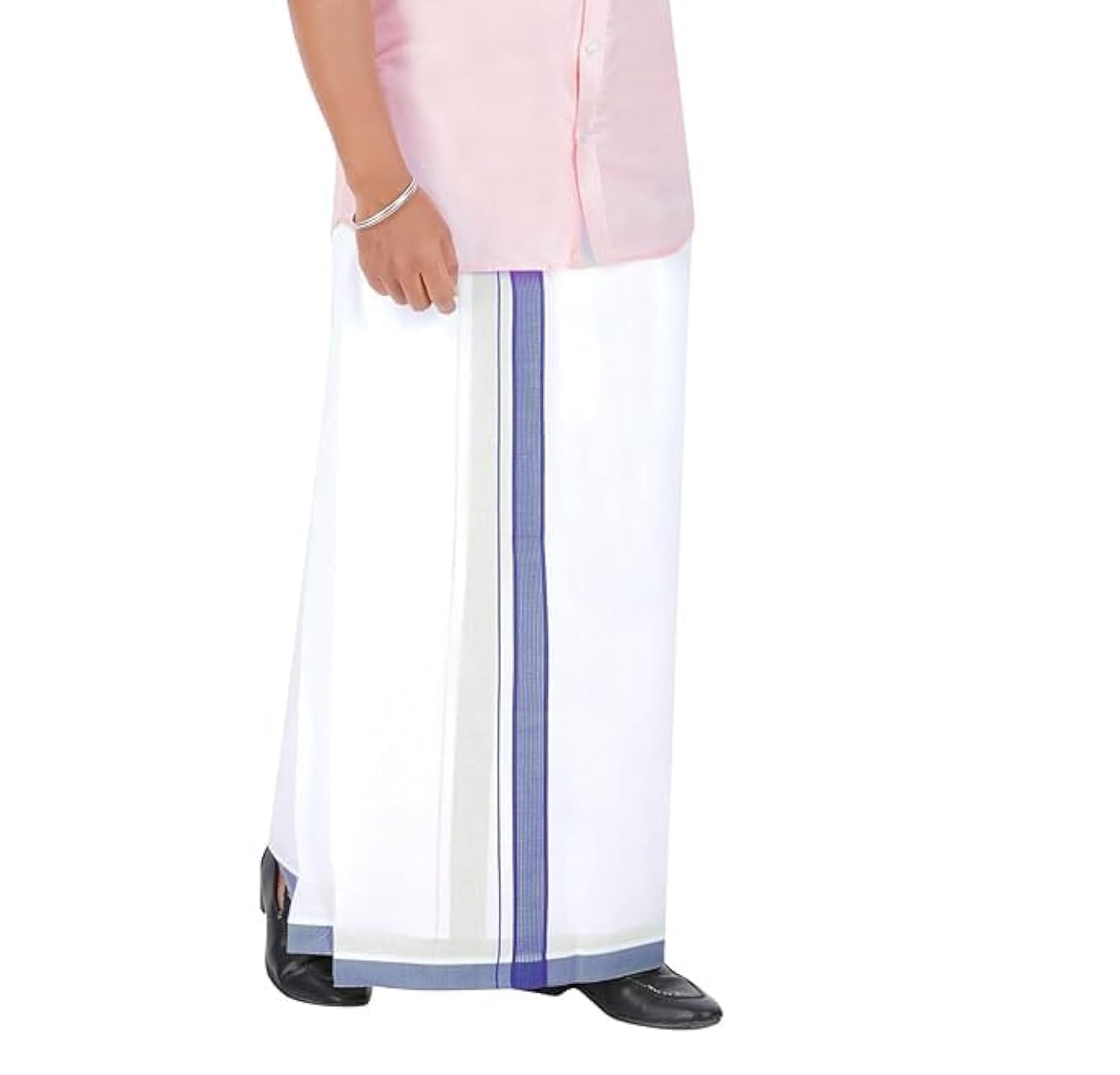 Baumwolle Dobby Design Bordüre Dhotis Baumwolle Vesti Mundu Sarong Kerala Kasavu Bordüre Doppellagig Dhoti