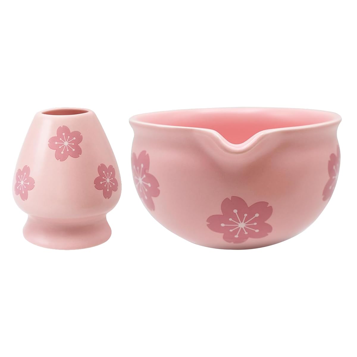 zestaw Matcha Set Pink Sakura Ceramic Matcha Bowl, 500ml Ceramic Chawan do przygotowywania Ursi, Koicha