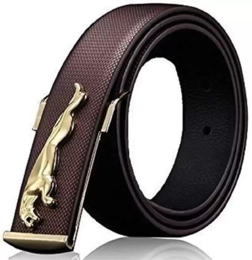 Men's Synthetic Leather Jaguar Design Belt Jeans, Dresses, Trendy, Casual, Party, and Formal Wear-image-31