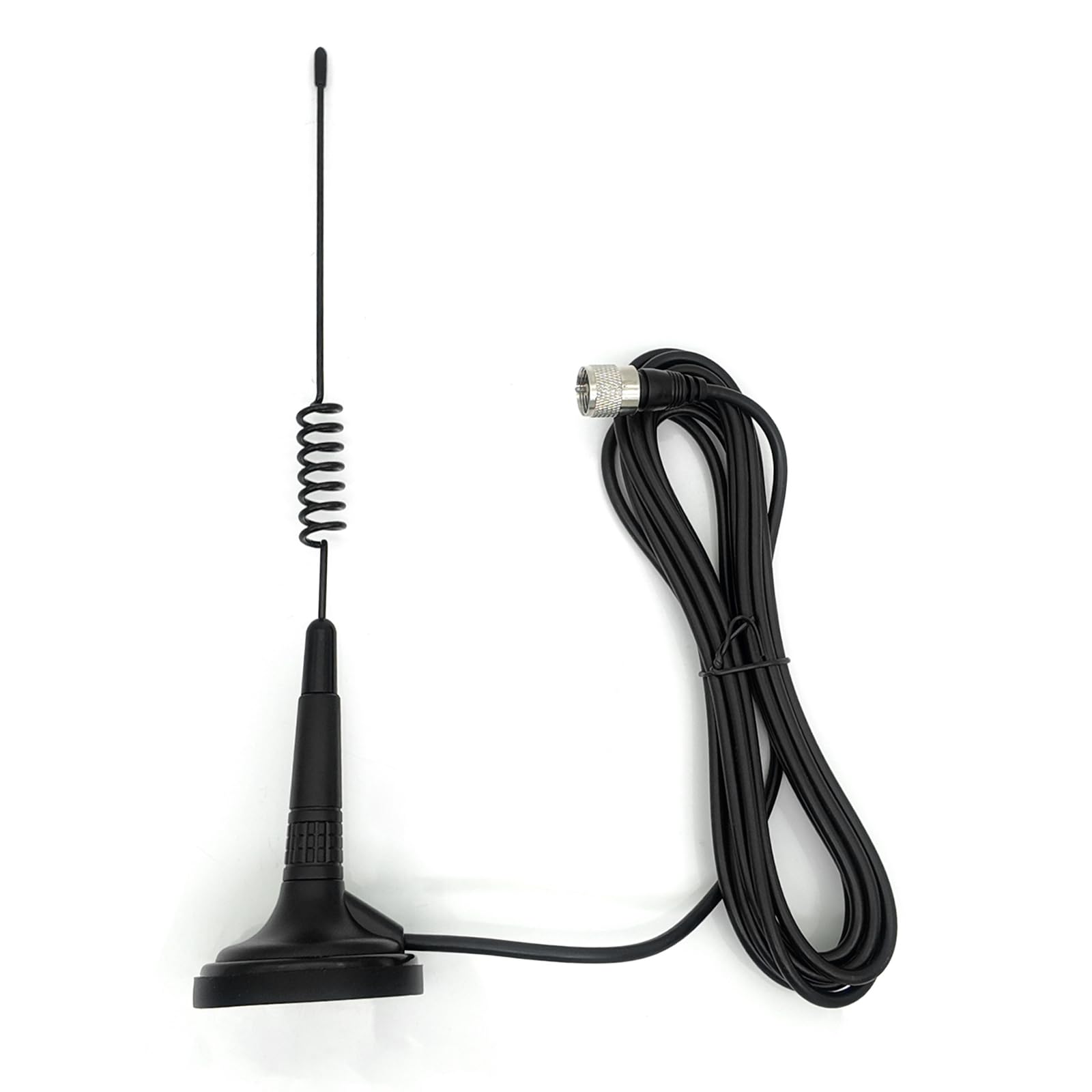Antena magnetyczna CB 27 MHz z złączem PL-259, BNC, 4m kabel RG58, montaż magnetyczny do pojazdów ciężarowych i samochodów