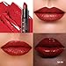 PYT BEAUTY Double Duty Lipstick + Lip Gloss, Neutral Red, Moisturizing, Hypoallergenic, Cruelty Free, Vegan, 1 Count