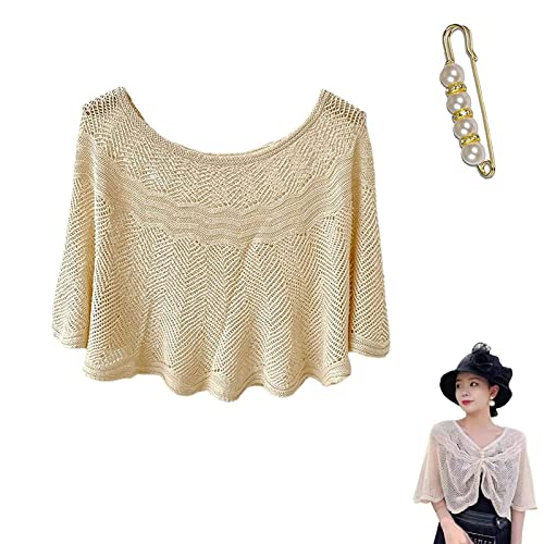 Ice Silk Sun-Proof Shawl - Cute Scarf With Pearl Clips By Knitted Shawl Cool Hood