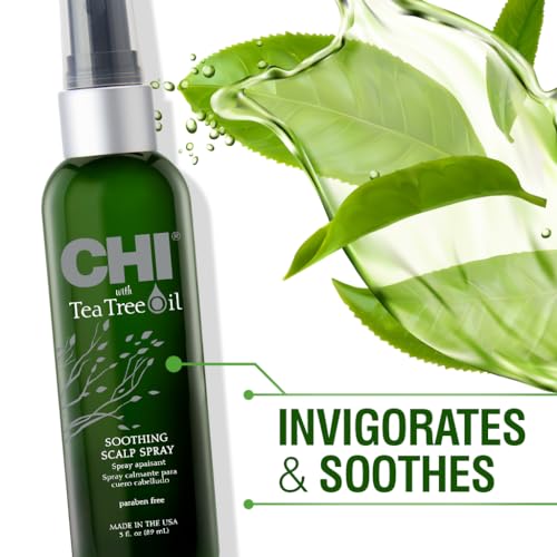 CHI Tea Tree Oil Soothing Scalp Spray, Moisturizing Spray For Relieving Irritation & Itching, Sulfate, Paraben, & Cruelty-Free, 3 Oz - image 3