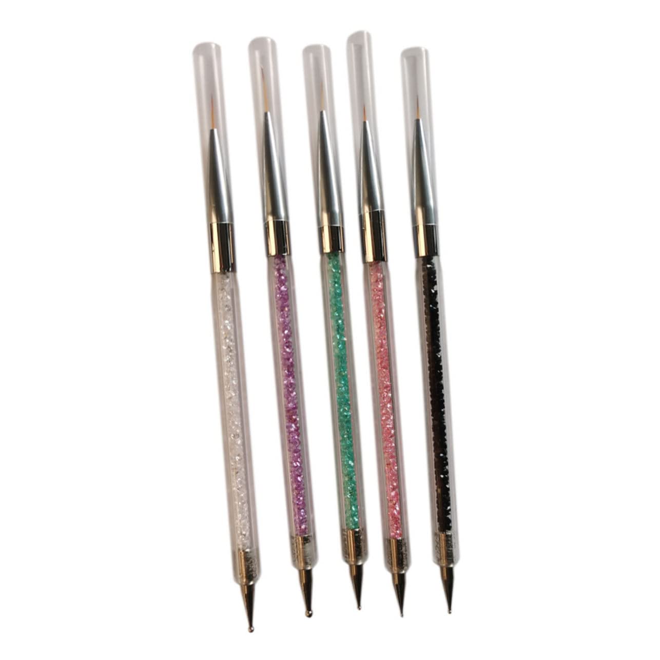 WOFASHPURET 1 Set Double Head Nail Art Brush Lightweight Manicure Tool for DIY Nail Painting Professional Use