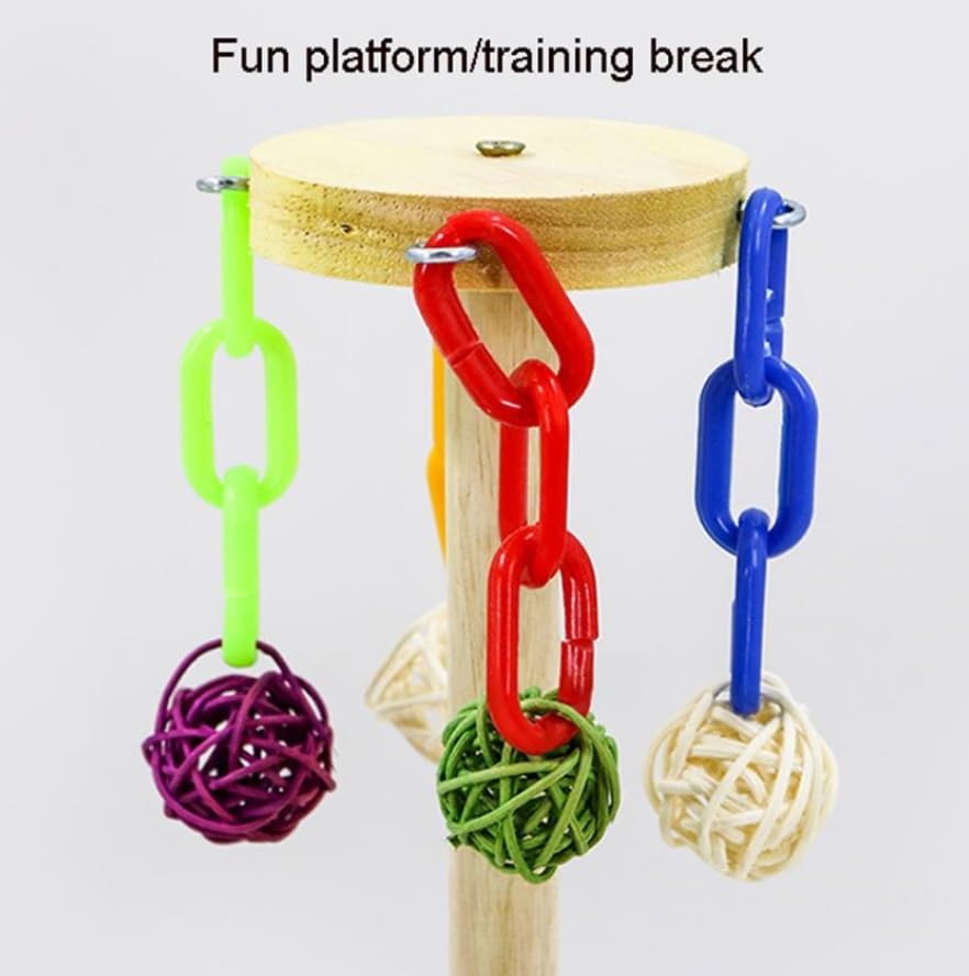 Luminexia Parque Infantil para pájaros,Puesto de Juegos para jaulas de pájaros,con Juguetes de Copa,Bandeja,Columpio para pájaros,Escalada,Parque Infantil para cacatúas,Perchas para pájaros