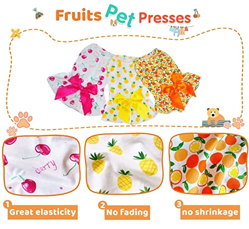 Petroom Pet Dogs Dresses For Small Dogs Puppy Clothes Cat Outfit Apparel Female For Yorkie(Lemon L) #TOP1
