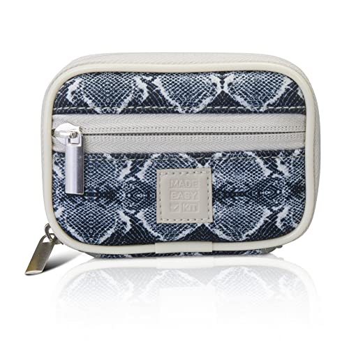 Image of Made Easy Kit Pill Case - Weekly Medicine Organizer with Removable Seven-Day Vitamin & Supplement Box (Silver Snake Skin)