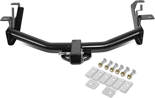 DNA Motoring TH-N-010 - Receptor de enganche de remolque de acero clase 3 de 2 pulgadas con pasador de enganche + clip compatible con 05-12 Escape,