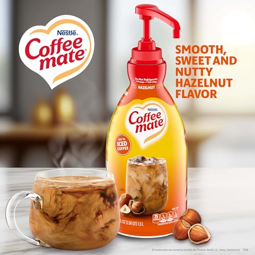 Nestle Coffee mate Coffee Creamer, Hazelnut, Concentrated Liquid Pump Bottle, Non Dairy, No Refrigeration, 50.7 fl oz (Pack of 2) - Image 3