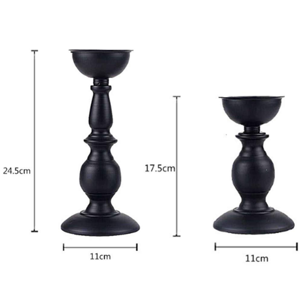 Kerzenhalter Kerzenhalter Kerzenhalter aus Eisen Zylindrischer Kerzenhalter für Hochzeiten, Partys und Geburtstage, Abendessen bei Kerzenschein, dekoratives Licht, Dekoration für das Haus (24,5