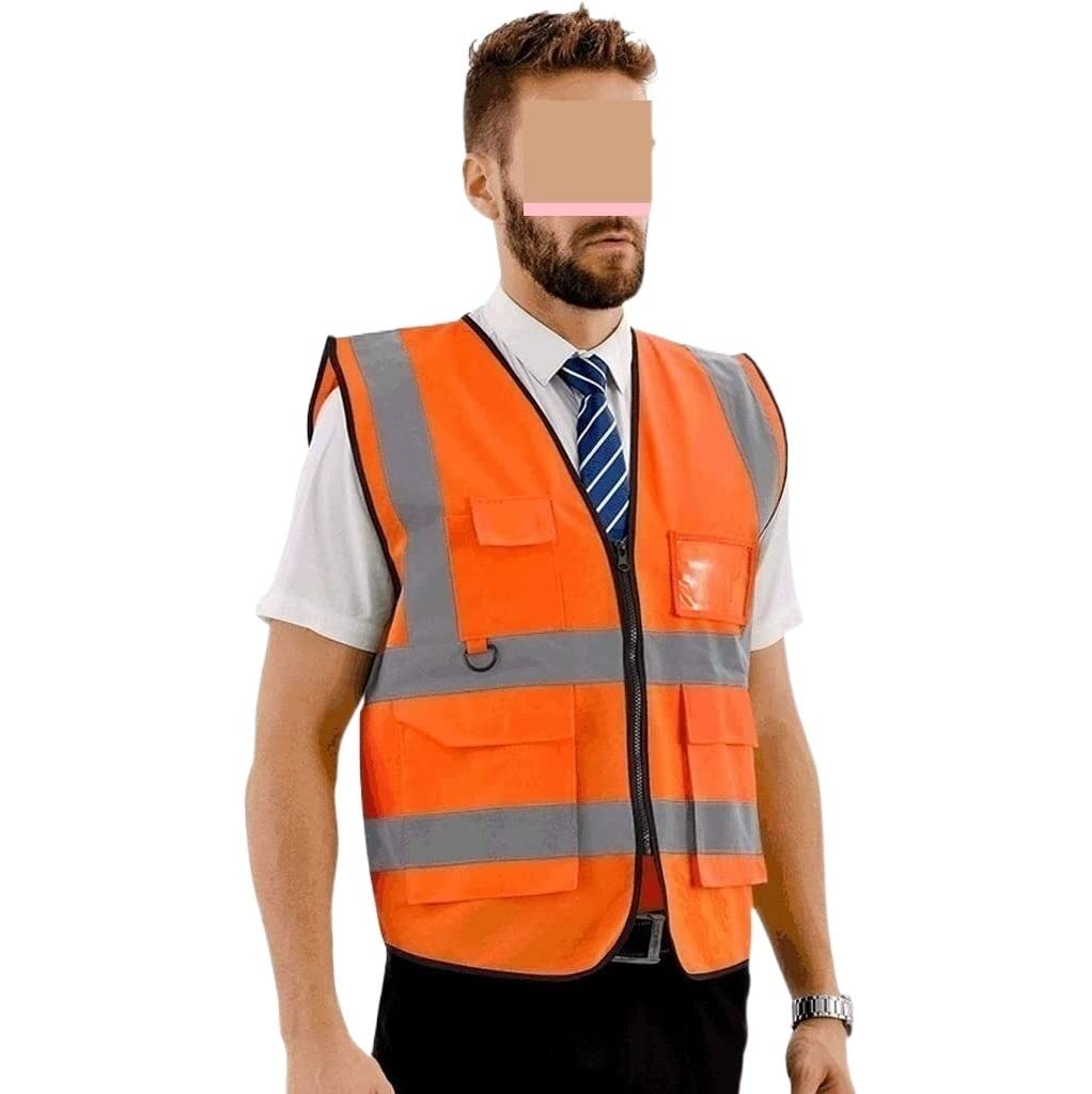 Chaleco de alta visibilidad， Chalecos reflectantes de alta visibilidad for correr de noche, correr al aire libre, andar en bicicleta, chaleco de seguridad for el trabajo, chaleco de construcción