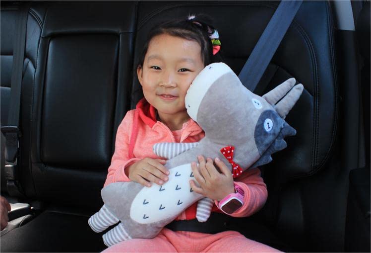 Image of Kids Seat Belt Pillow Cartoon Car Travel Pillow Neck Support Car Pillow Seat Belt Shoulder Cover Pillow Headrest Shoulder Pillow Soft Auto Seat Belt Cushion Back Cushion Car Trim