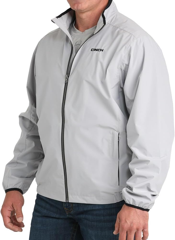 Cinch Men's Grey Zip Essentials Golf Jacket - Image 2