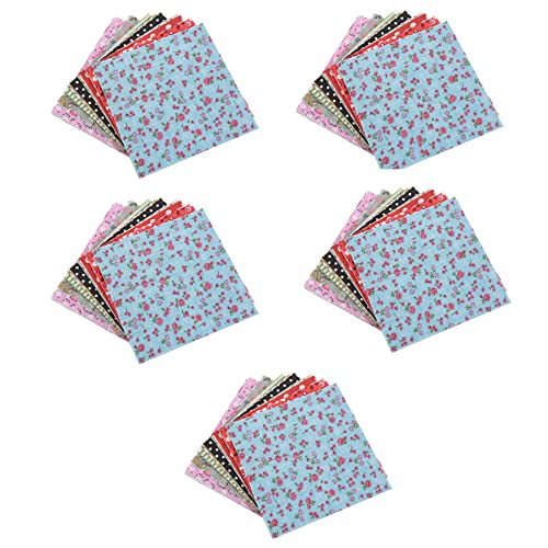 Janasiba 500 Stück Blumen Baumwollstoff Patchwork-Tuch