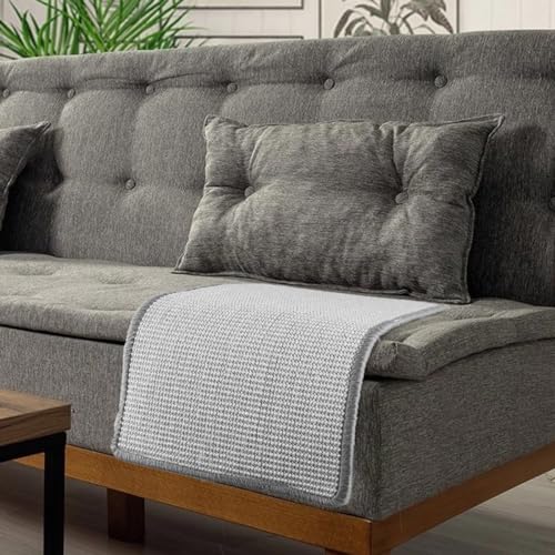 2 Sisal Teppich Katzen Kratzbrett Wand, Kratzmatte Katze, Natürliche Katzenkratzbretter Sisal Kratzteppich 50x30 cm, Widerstandsfähig Katzenmöbel Fußmatte Sisalmatte Kratzpads für Katzen (Grau) - 4