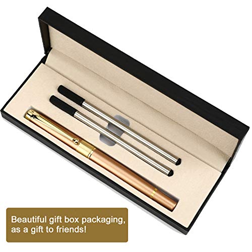 Free-Engraving-pen-Personalized-custom-pens-Roller-Ballpen-Ballpoint-pen-Ball-pen-Medium-Refill-Pen-Black-Ink-Custom-Gifts-for-Men-Women-Classy-Gift-Box-rose-gold-Style-1