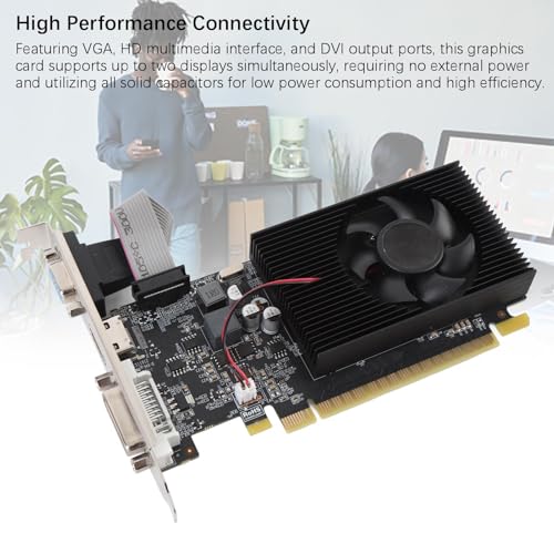 Tarjeta de video de ventilador único Yunir DDR3 4 GB 128 bits 700 MHz para juegos multimedia básicos 3