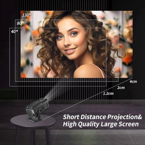 Image of Hy320 Mini Portable Projector-5G WiFi 6,Bluetooth 5.0 and Android 11,Support 4K and 1080P Full Hd, Led Projector with 4D /4P and Auto Correction,180 Rotation,Electronic Zoom