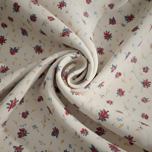 Image of Utopia Bedding Microfiber AC Comforter for King Size 220x240 cm - Lightweight, Skin-Safe & Hotel-Style Quilted Blanket with Floral Print (Cream)