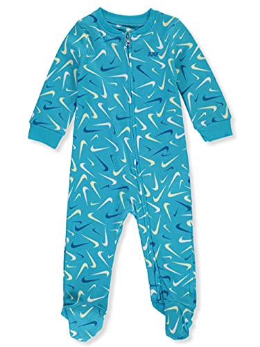 Image of Nike Baby Boys' Footed Coveralls - Blue, 0-3 Months