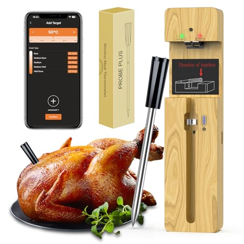 Wireless Meat Thermometer Bluetooth Ceramic Probe: