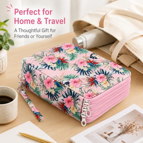 Image of 216 Slots Colored Pencil Case Organizer, 4 Layer Bag