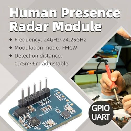 Image of LD2410C Sensor Module HLK-LD2410 Human Presence Radar Sensor Module LD2410 Millimeter Wave Radar Sensor Module Non Contact 24GHz ISM Band Serial Port IO Level Output
