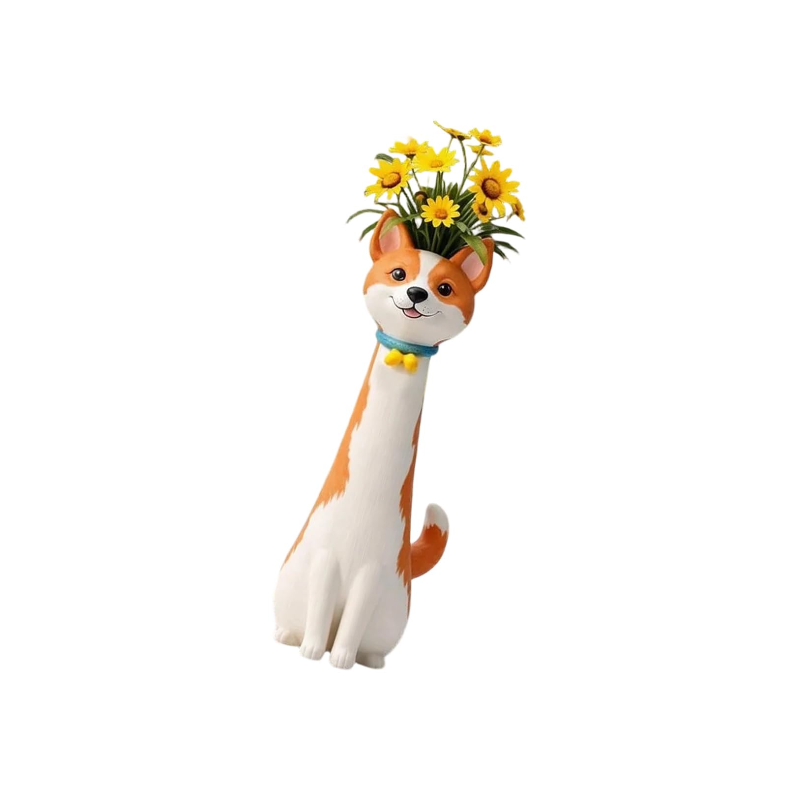 Wacky Puppy Vases Decorative Resin Sculpture Ornament for Housewarming Resin Puppy Statue