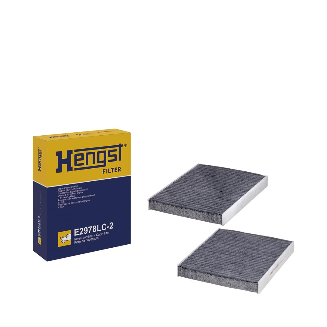 HENGST - Innenraumfilter E2978LC-2 - Luftfilter für den Innenraum mit Aktivkohle - Filtert Staub, Pollen & Gerüche für Allergiker - Für saubere Frischluft im KFZ - Automotive Zubehör
