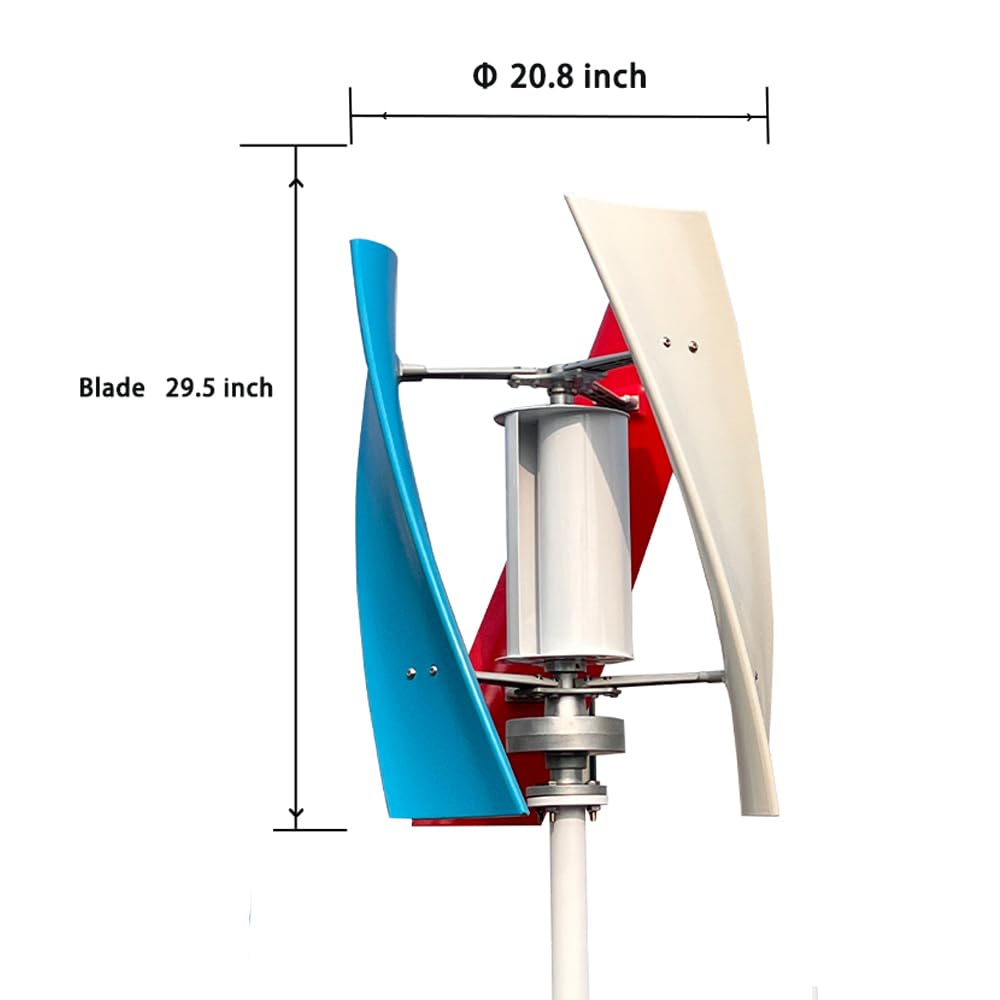 220 V Generatore di Turbine Eoliche Verticali 8000W 12V 24V 48V 3 Fase con 3 Lame Senza Rumore Turbina Eolica Portatile per Progetti per La Casa O Il Lampione