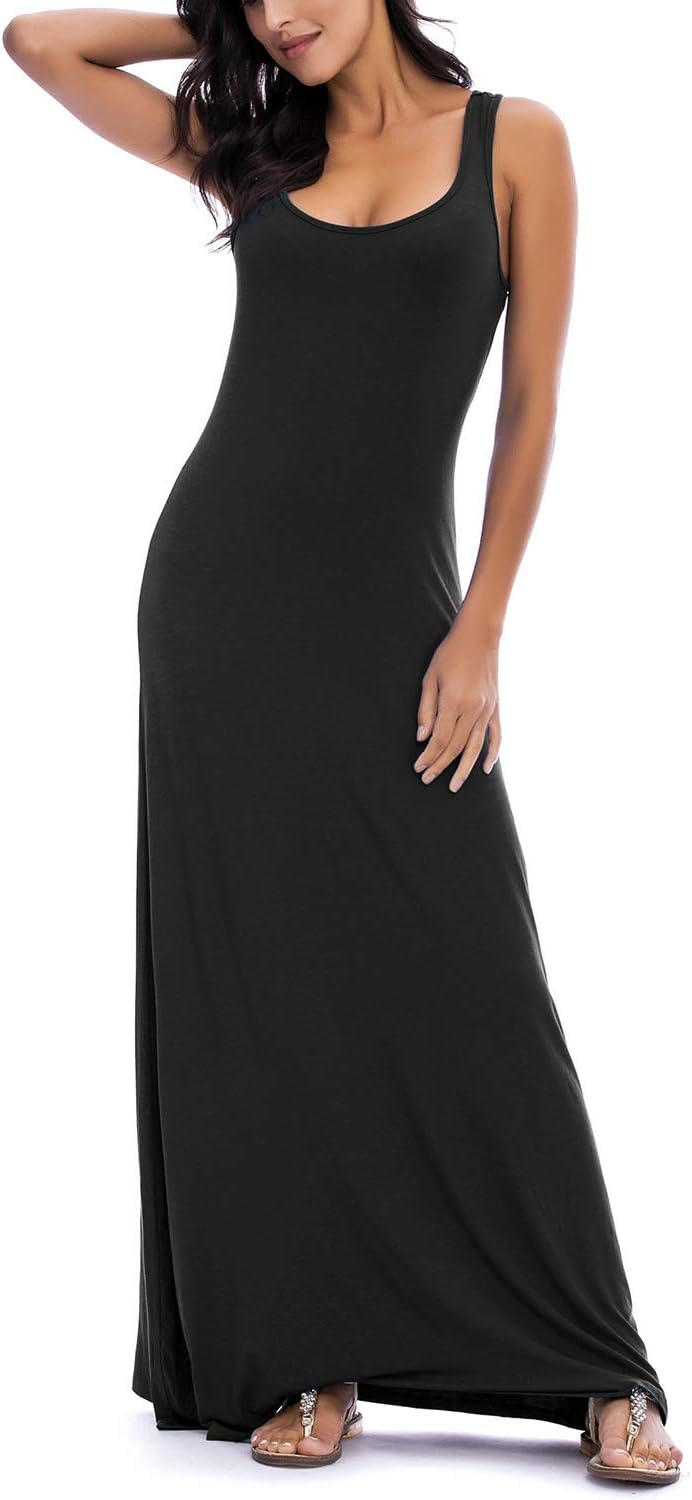 EXCHIC Women's Sexy Tank Top Maxi Long Dress Casual Sleeveless Summer Beach Dress - Image 6