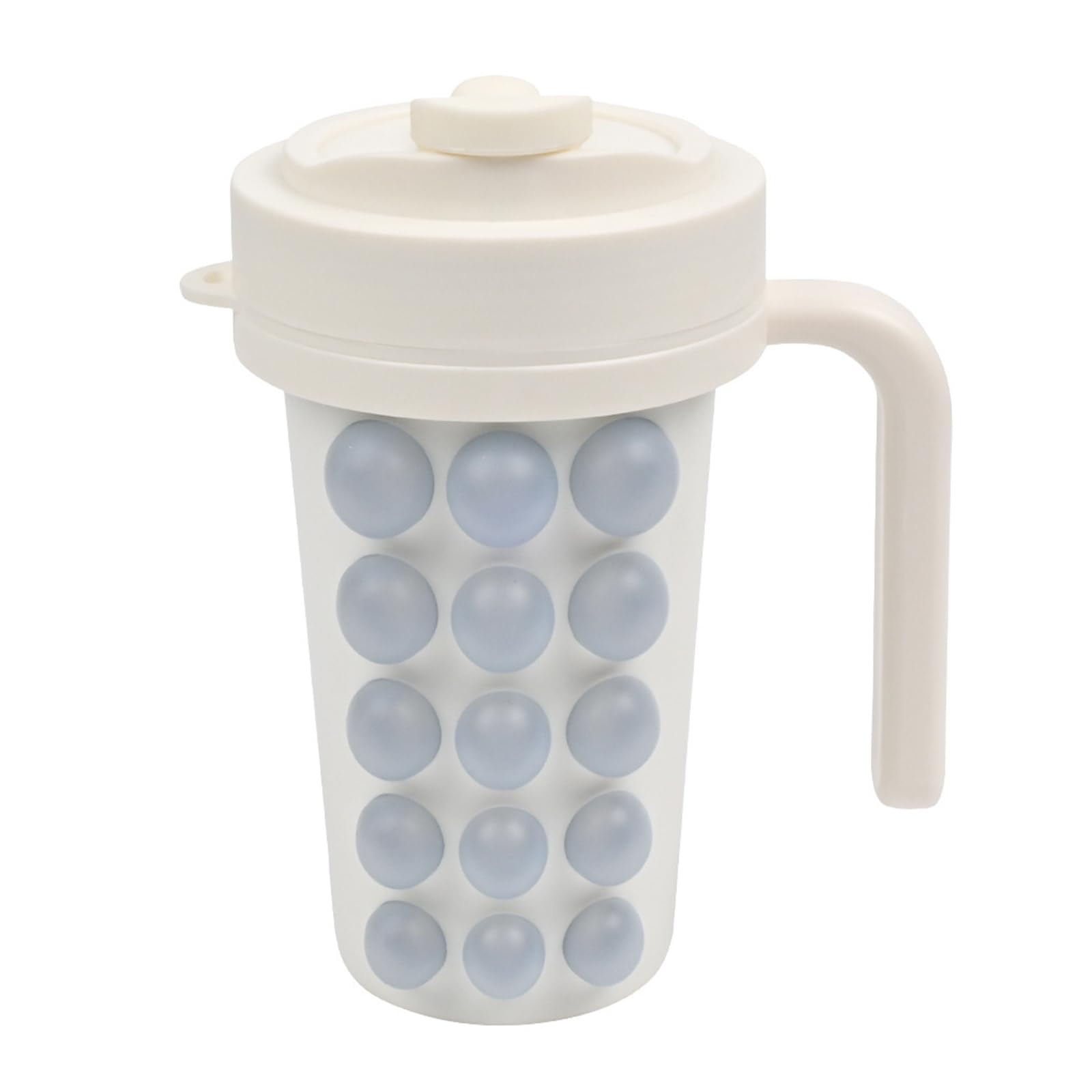 PANGBOER Silicone Ice Cubes Molds with Leak Proof Water Bottle and Drinking Straw Portable Cup for Hot Weather Portable Water Bottle with Straw