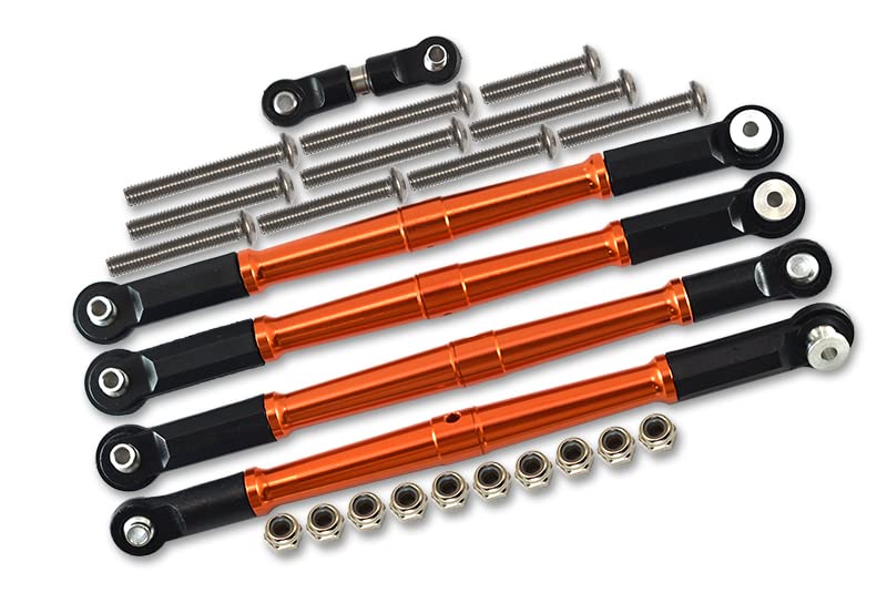 25pc Set Aluminum Turnbuckles ARRMA 1/8 Kraton/Outcast/Notorious 6S BLX by GPM (Orange)