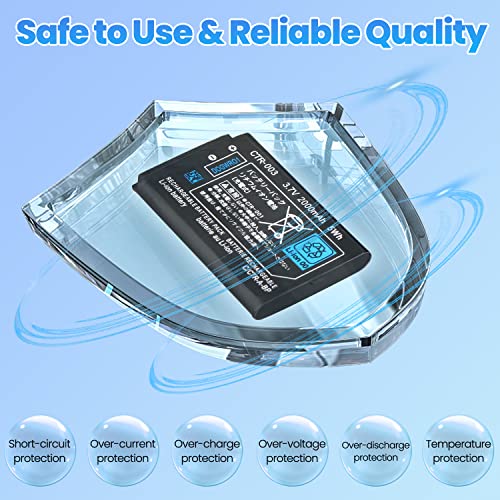 Ostent 2000Mah 3.7V Rechargeable Lithium-Ion Battery + Tool Kit Pack For Nintendo 3Ds #TOP2