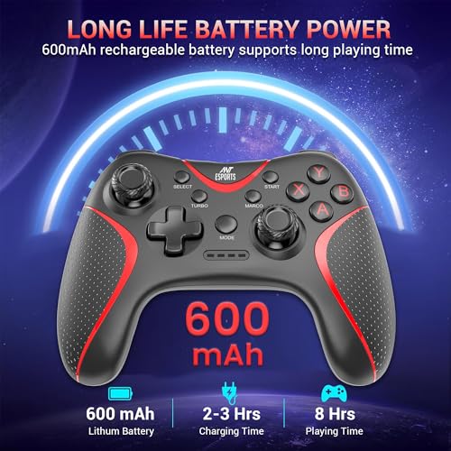 Ant Esports GPL300 PC Controller Wireless, PS3 Controller PC Gamepad with Dual Vibration, 2.4G Wireless Gaming Controller for PC Windows 11 10 8 7,... - Image 7