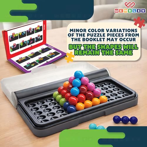 Image of Wembley Brain Puzzle Game for Kids 7-14 Years | 3D Logic & Mind Puzzle Toy for Boys & Girls | 120 Challenges Brain Teaser | Travel Friendly Indoor Game | Birthday Gift
