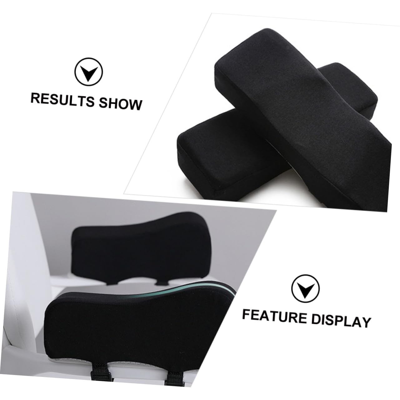 Homoyoyo 2Pcs Coussins d'Accoudoir de Chaise en Mousse à Mémoire de Forme, Déhoussables et Lavables, Élastiques et Confortables pour Soulager la Pression Coudes, Usage Bureau et Gaming