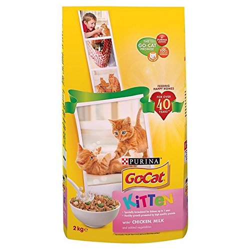 Go-Cat Complete Kitten up to 1 Year with Chicken, Carrots & Milk Nuggets 2kg (PACK OF 2)