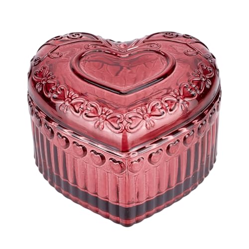 HOBBIESAY Caja de almacenamiento de cristal