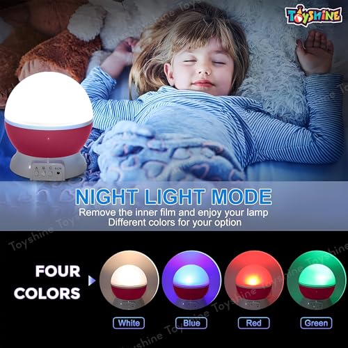 Image of Toyshine Star Moon Night Light Lamp Projector with 12 Color Changing Lights Modes,360 Rotating Night Lamp Projection lamp Home Room Decor for Kids and Adults