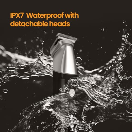 Image of All in One Trimmer for men | Full Body - Beard, Body, Private Parts, Head, Nose & Ear | Complete Grooming Kit | Rechargeable | Gifts for men | IPX7 Fully Waterproof | 90 Min Runtime | Magnetic Blades | 1 Year Warranty