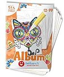 Sabbiarelli Sand-it For Fun - Album Mexicolors: 5 Fogli Adesivi A5 per Sand Art con 5 Disegni a Tema Arte Messicana da Colorare con Sabbia Colorata (NON INCLUSA) - Hobby Creativo per Ragazzi e Adulti