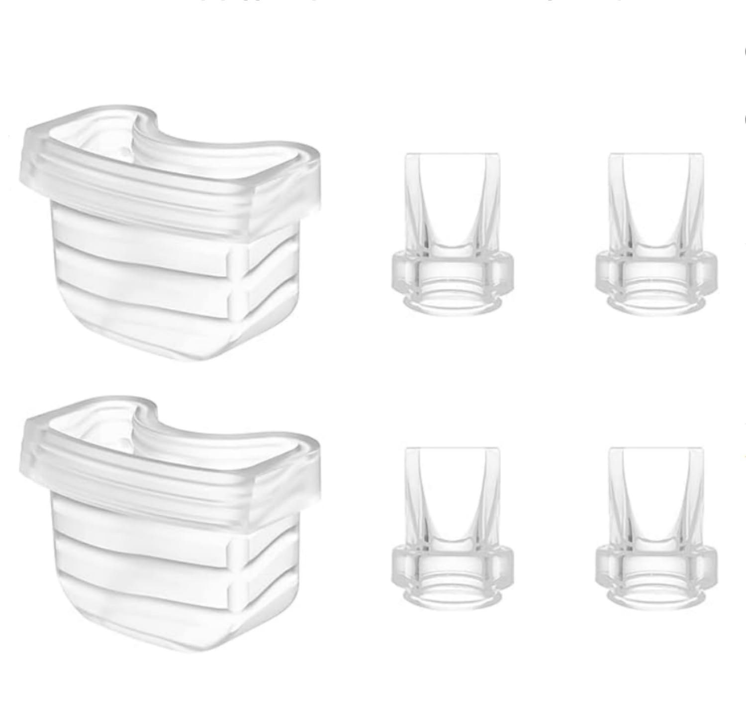 SKEIDO 6 Pieces Set Breast Pump Accessories for Mommed S21, Duckbill Valve Silicone Diaphragm General Breastpump Replacement Parts for S21 S23 S18 Breast Pump