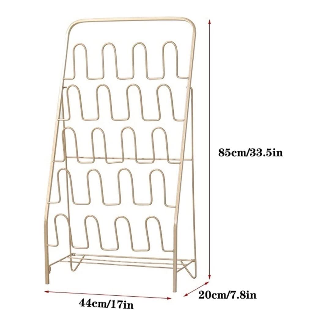 Étagère à Chaussures Métal Peu Encombrante - Rangement Vertical Idéal Appartement, Blanc